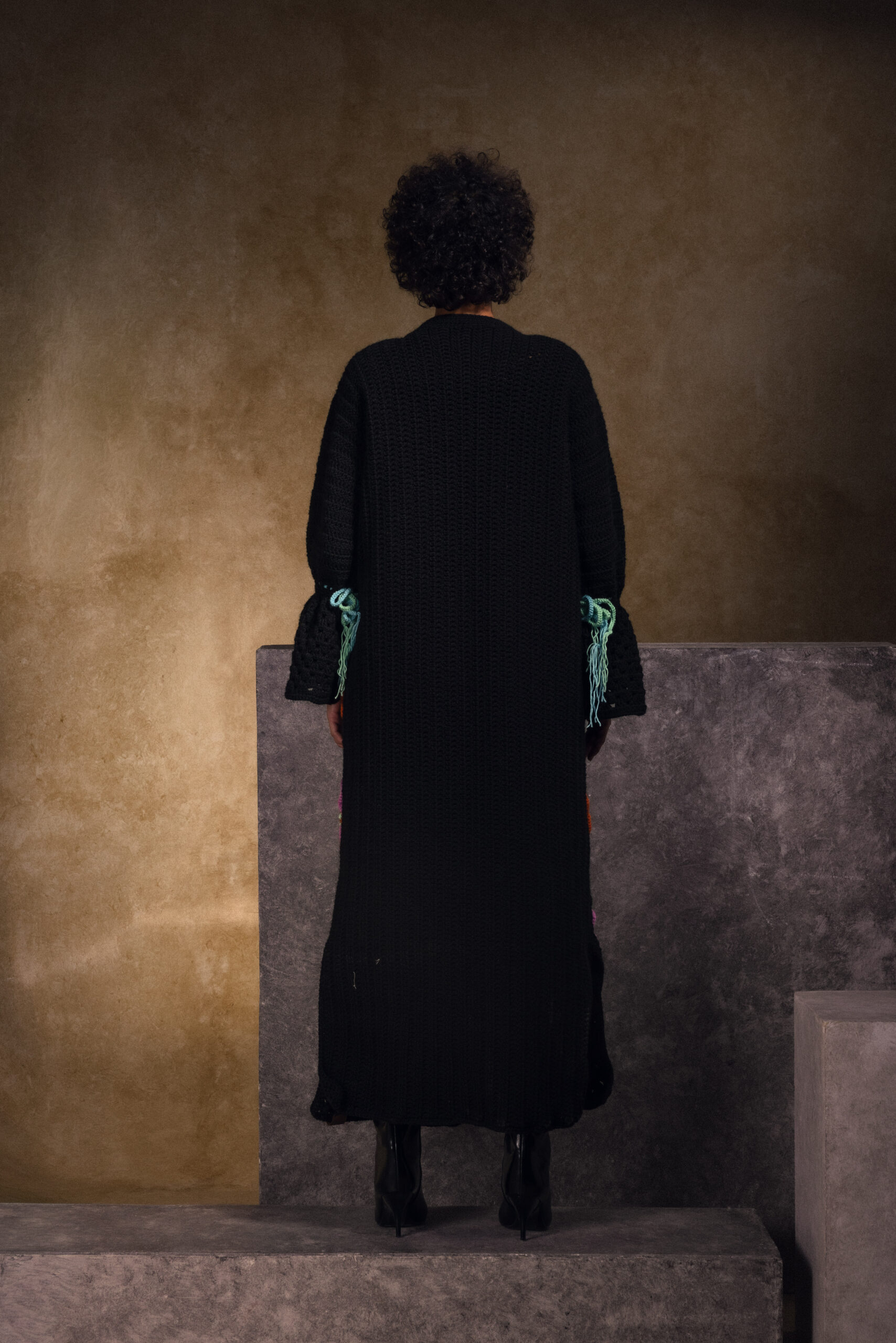 Black Canvas Bloom Coat - Image 5